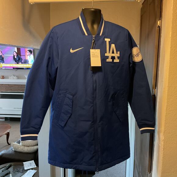 Authentic Los Angeles Dodgers Blue On Field Performance Jacket Men Small NEW NWT